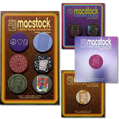 T-Shirt Time Machine Button Collection - Complete Collection!